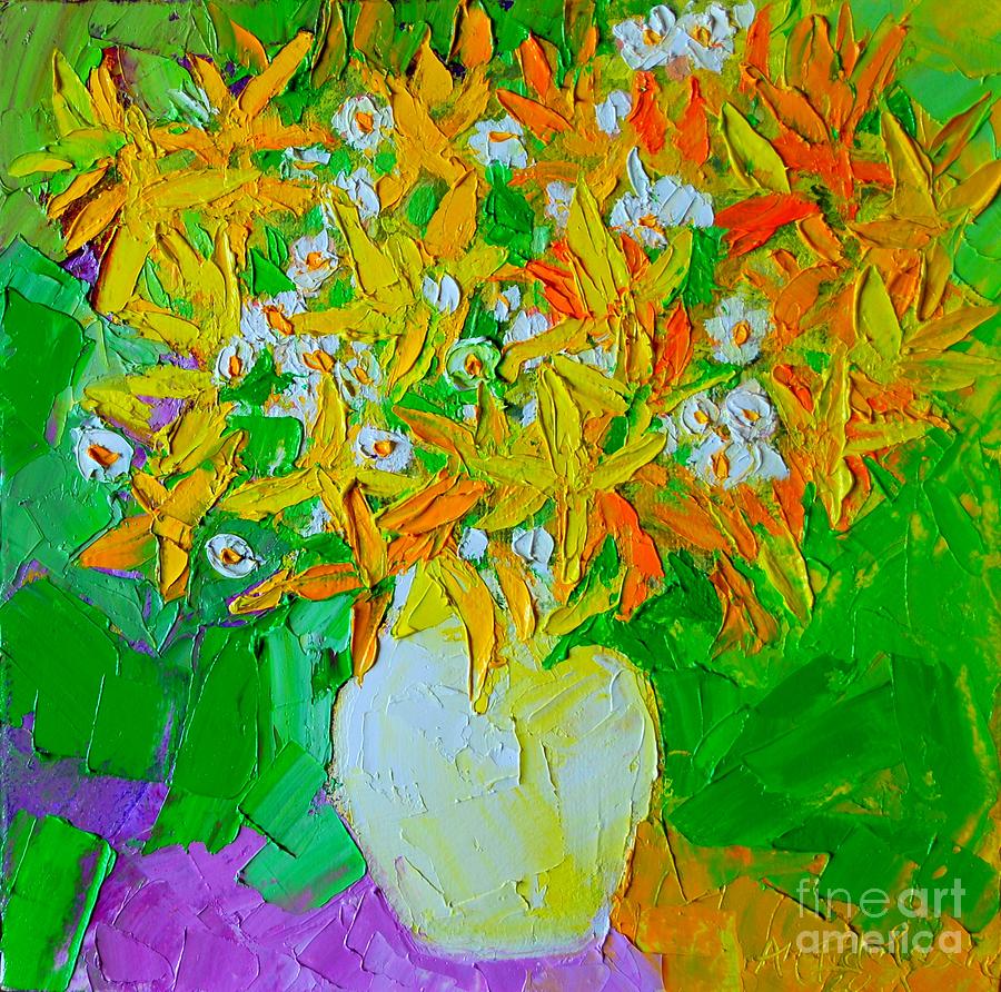 Spring Flowers Painting by Ana Maria Edulescu