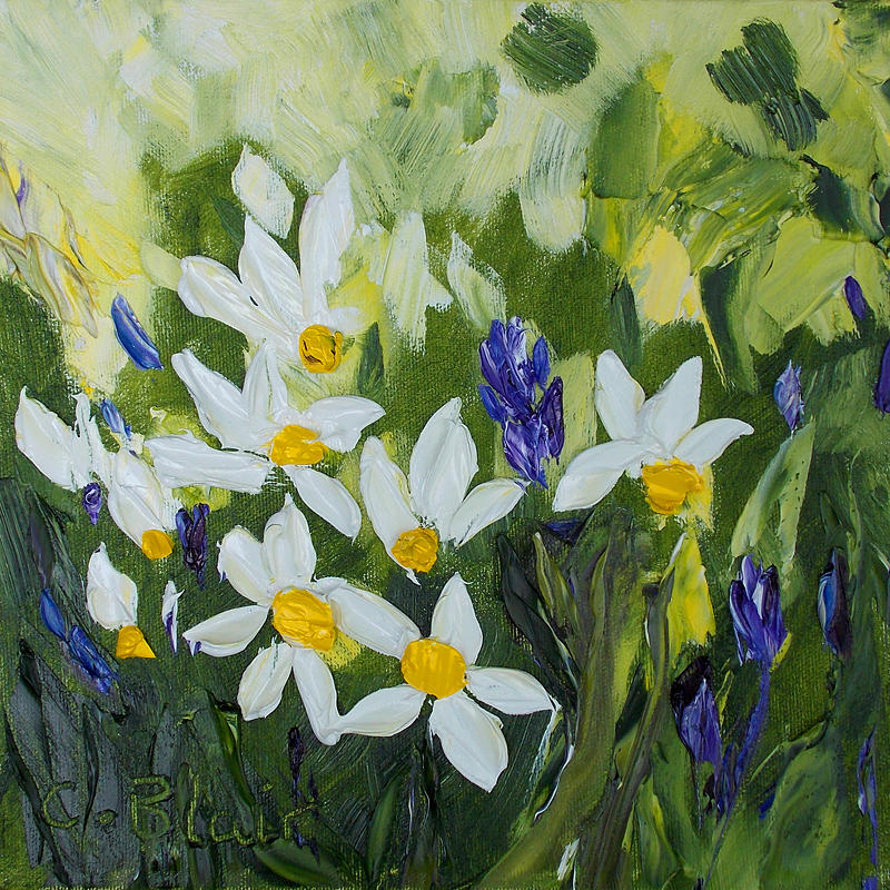Spring Flowers Painting by Cynthia Blair