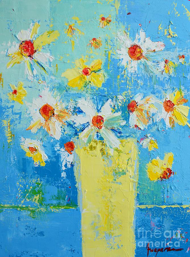Spring Flowers Daisies Painting by Patricia Awapara