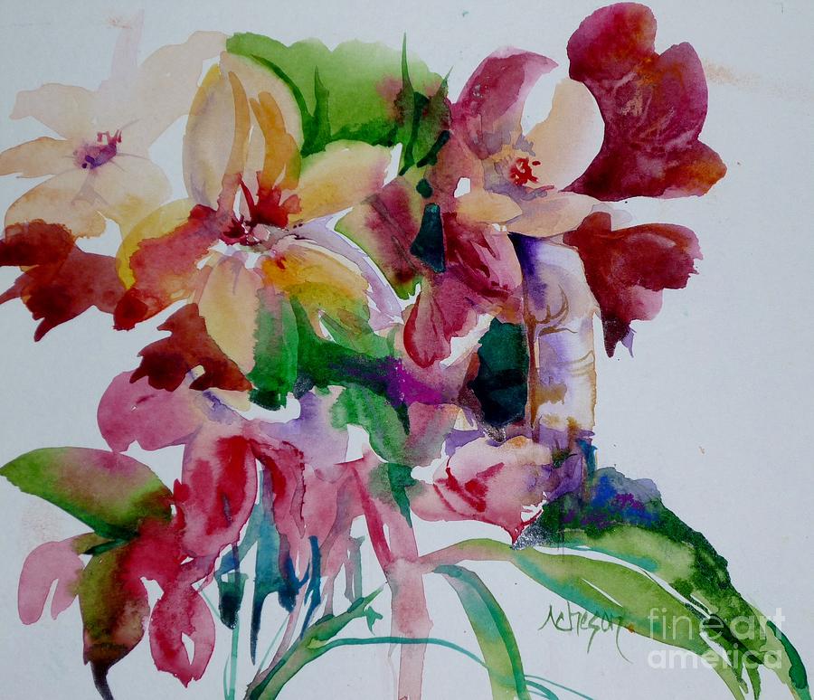 Spring flowers Painting by Donna Acheson-Juillet