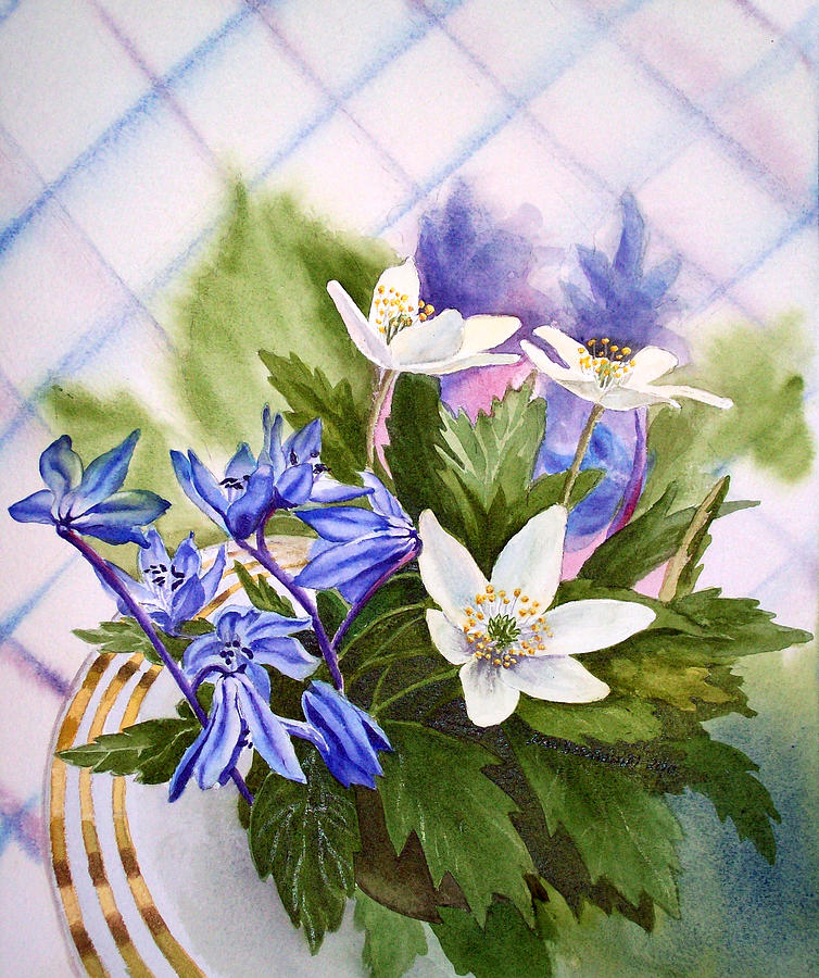 Spring Flowers Painting by Irina Sztukowski