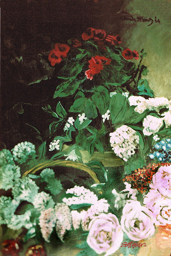 Spring Flowers Study of Monet Painting by Seth Weaver