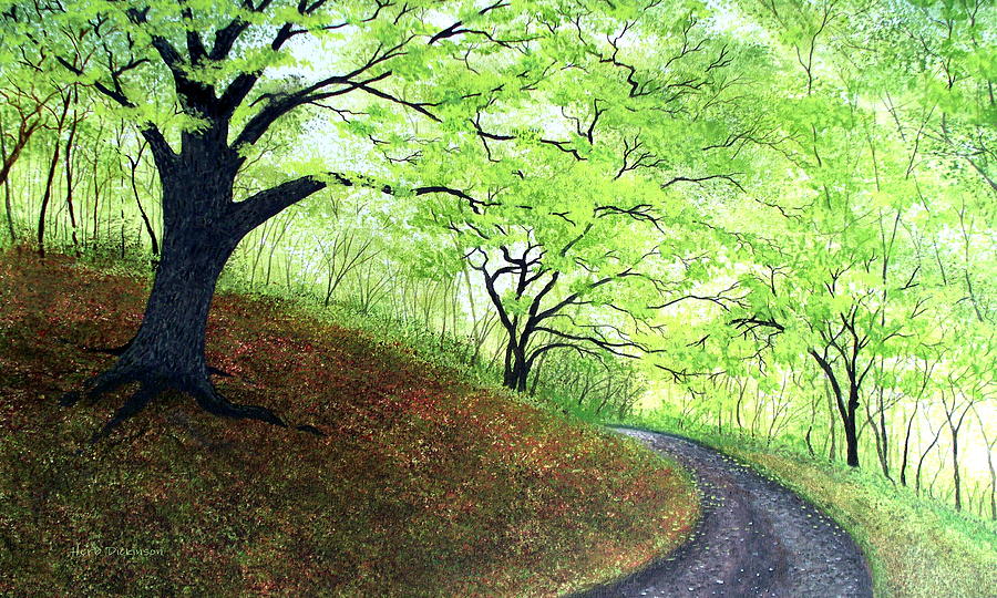 Spring Foliage Painting by Herb Dickinson