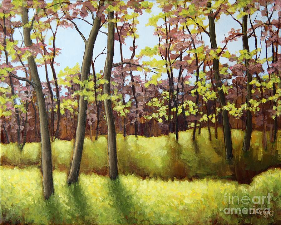 Spring forest Painting by Inese Poga