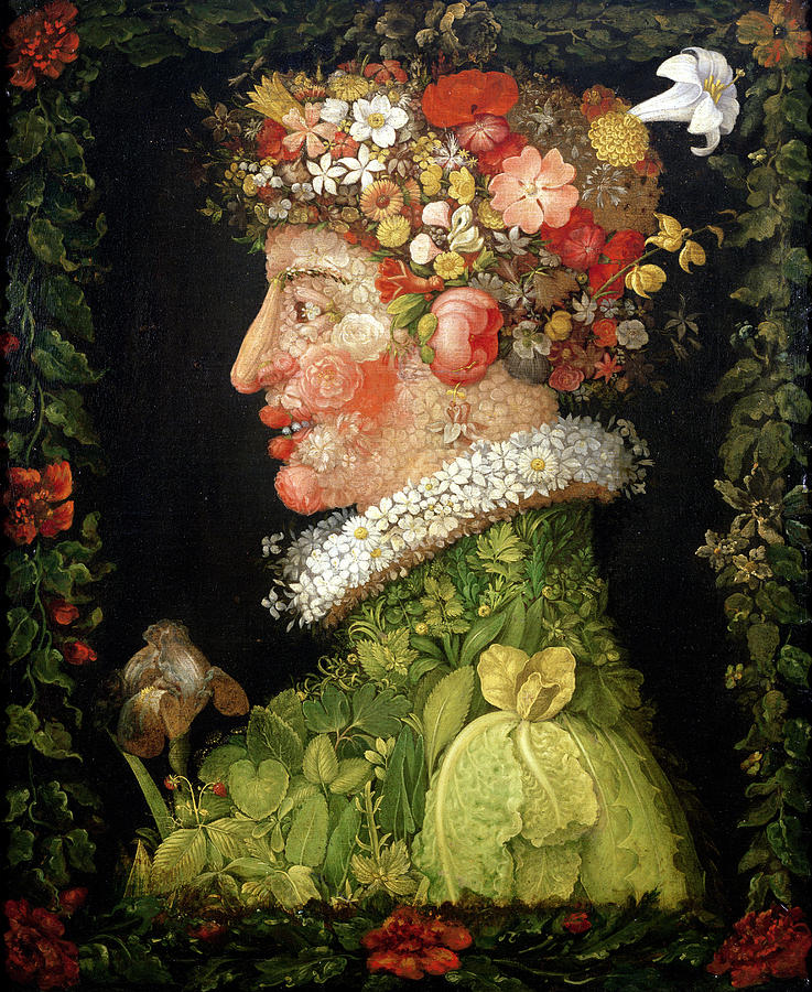 Spring, From A Series Depicting The Four Seasons Painting by Giuseppe Arcimboldo
