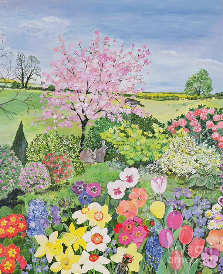 Spring from the Four Seasons  Painting by Hilary Jones