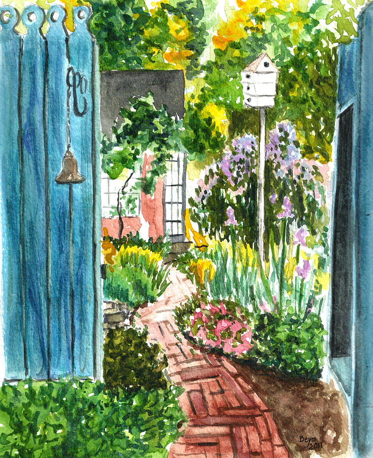 Spring Garden Painting by Clara Sue Beym