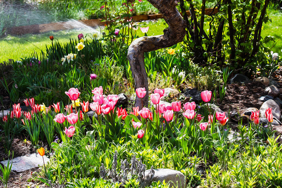 Vincent Van Gogh Painting - Spring Garden Delight by Omaste Witkowski