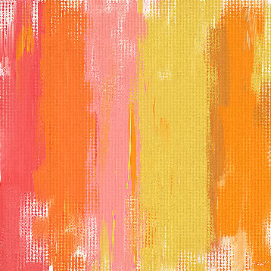 Peach Painting - Spring Garden by Lourry Legarde Peach Painting - Spring Garden by Lourry Legarde
