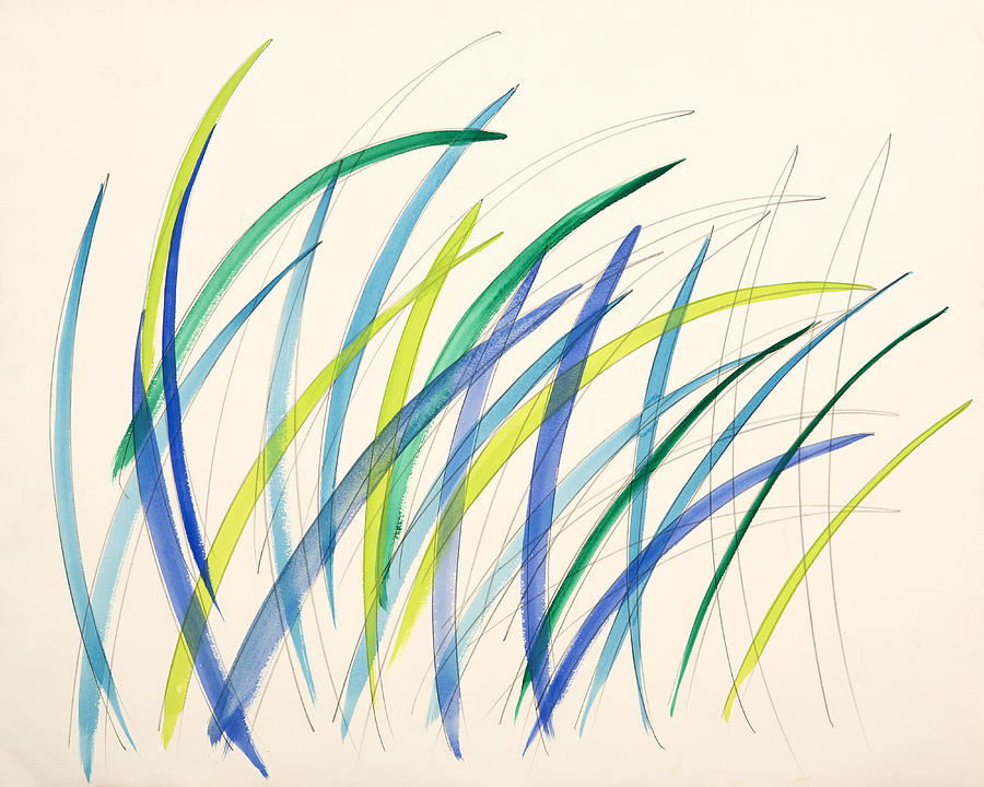 Spring Painting - Spring Grass by Dena Carter