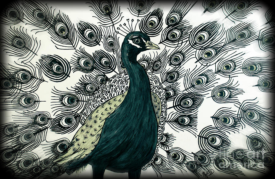 Peacock Digital Art - Spring Green Peacock by Megan Dirsa-DuBois
