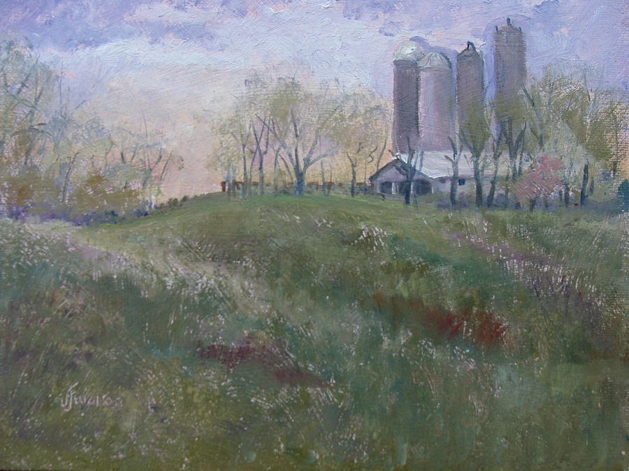 Spring Hill Farm Ohio Painting by Judy Fischer Walton