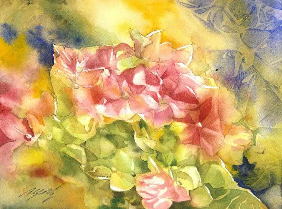 Spring Hydrangea Painting by Alfred Ng