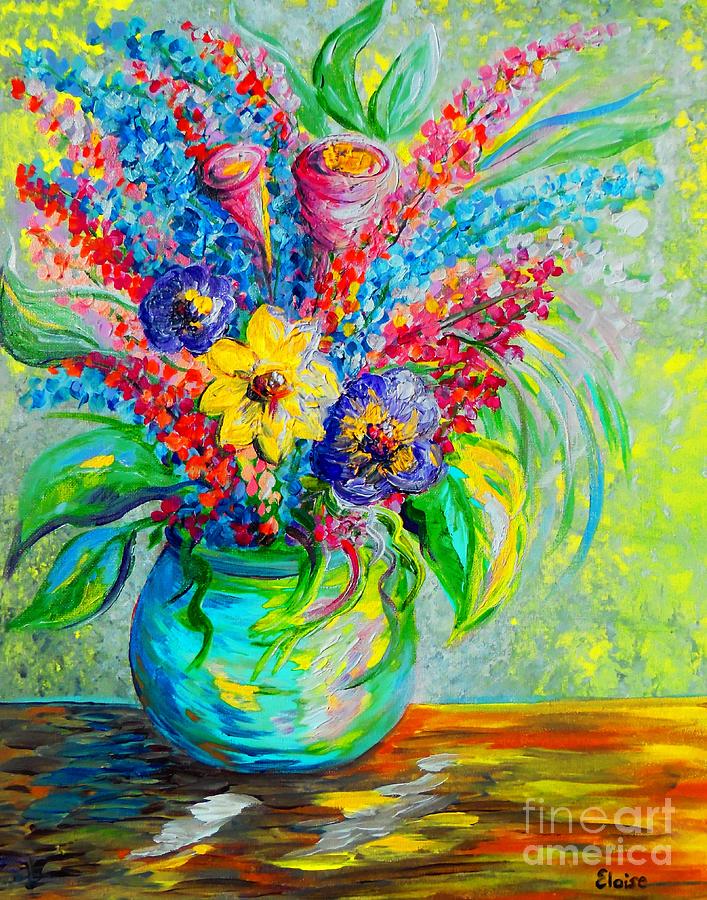 Spring in a Vase Painting by Eloise Schneider Mote