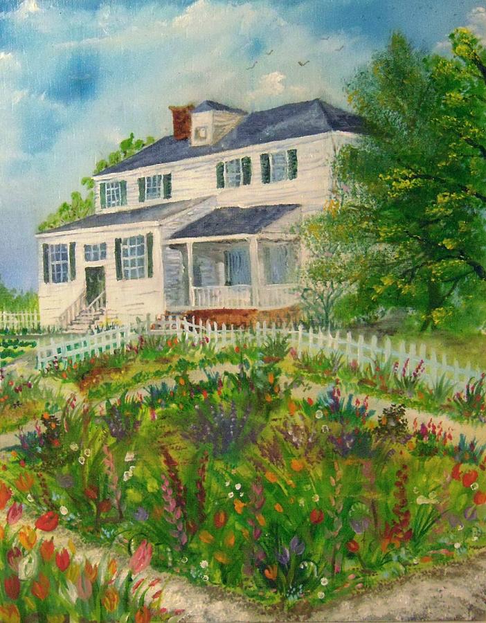 Spring in Colonial Williamsburg- Cole House Painting by Nicole Angell