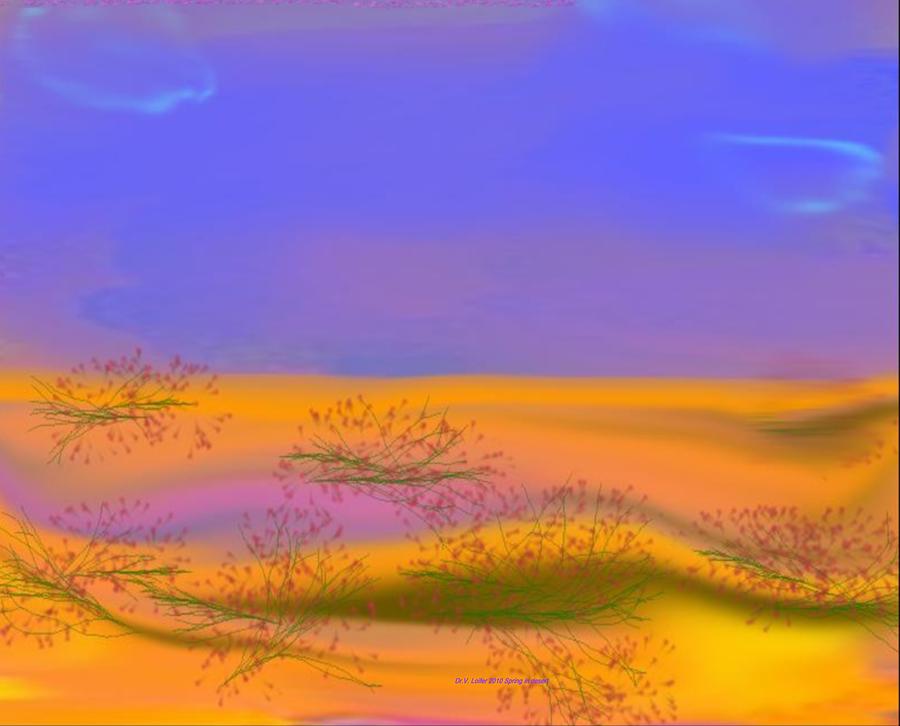 Spring in desert Digital Art by Dr Loifer Vladimir
