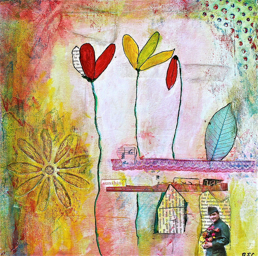 Flower Mixed Media - Spring In His Home Town by Bellesouth Studio