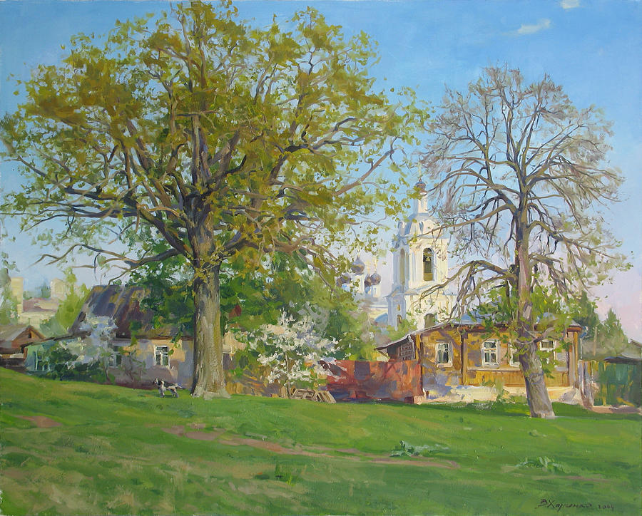 Spring Painting - Spring in Kaluga by Victoria Kharchenko