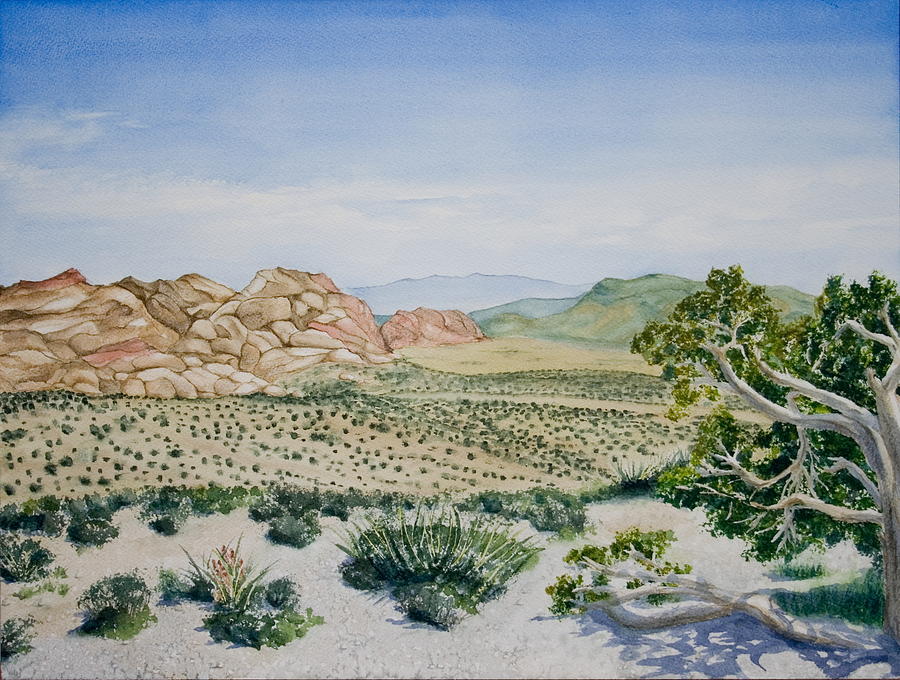 Spring in Red Rock Canyon Painting by Monika Degan