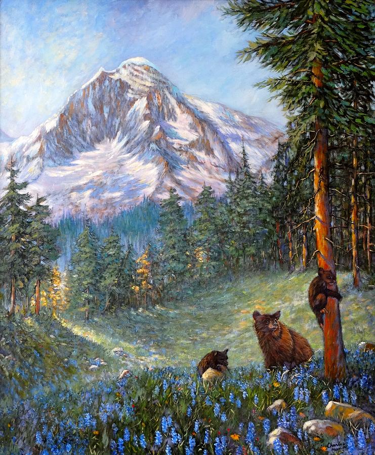 Spring In The Cascades Painting by Charles Munn
