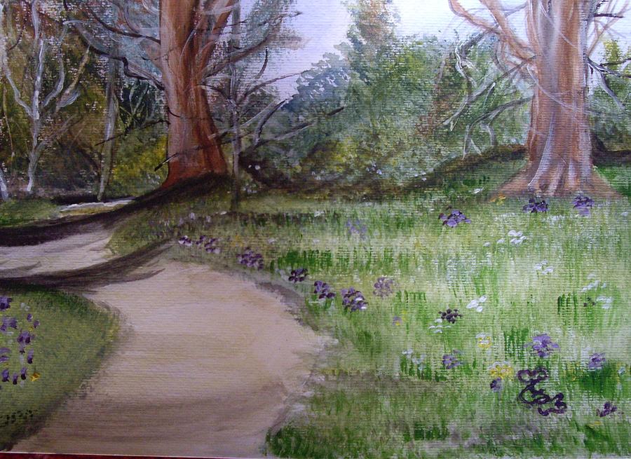 Spring in the park Painting by Carole Robins