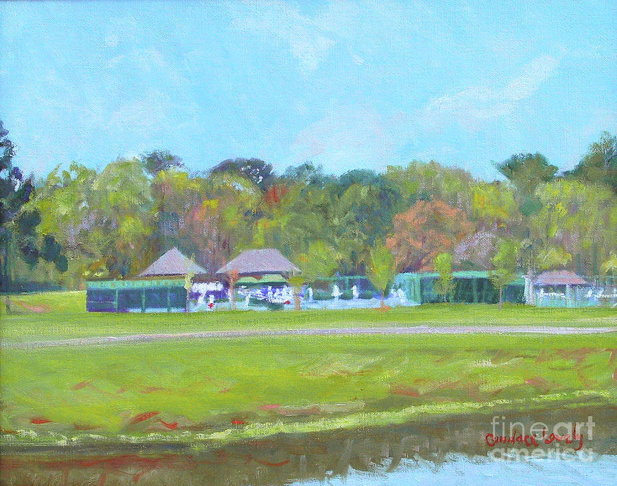 Spring Lake Tennis Painting by Candace Lovely