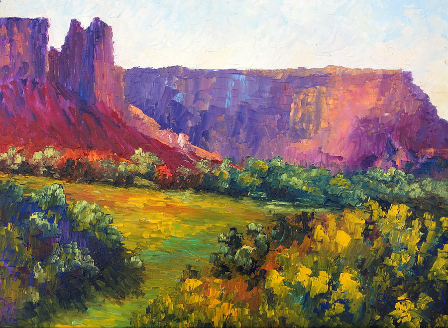 Spring Light at Ghost Ranch Painting by Terry  Chacon