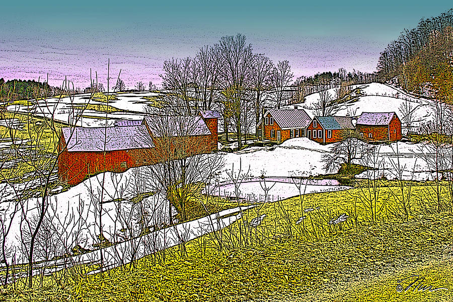Spring Melt at Jenne Farm Digital Art by Nancy Griswold