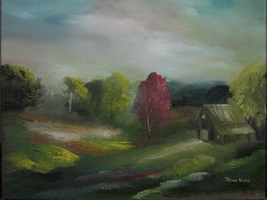 Tree Painting - Spring memory by Dawn Nickel