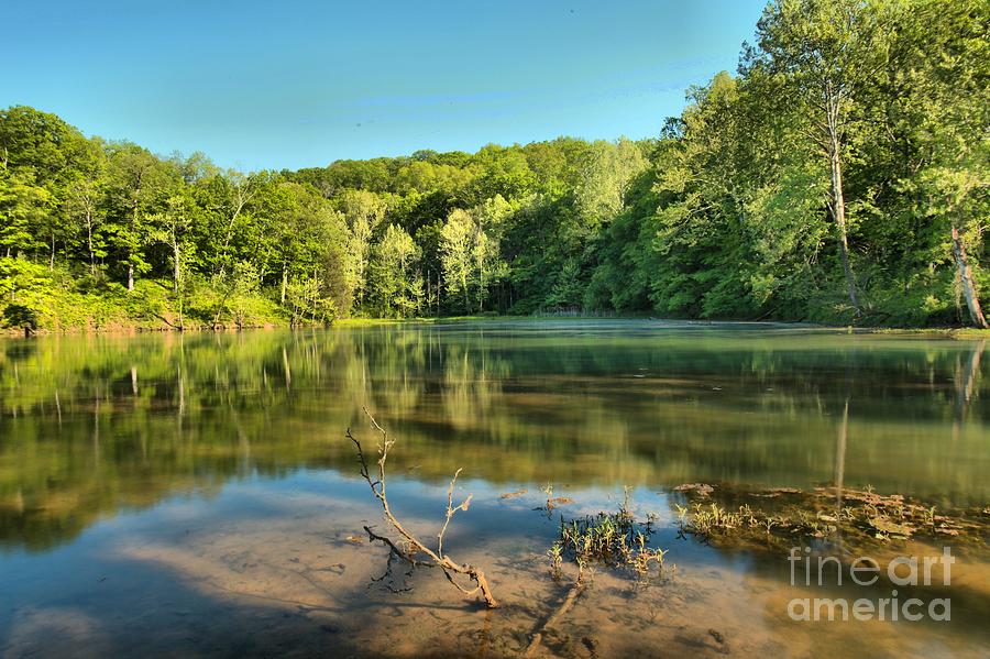Spring Mill Lake Photograph by Adam Jewell