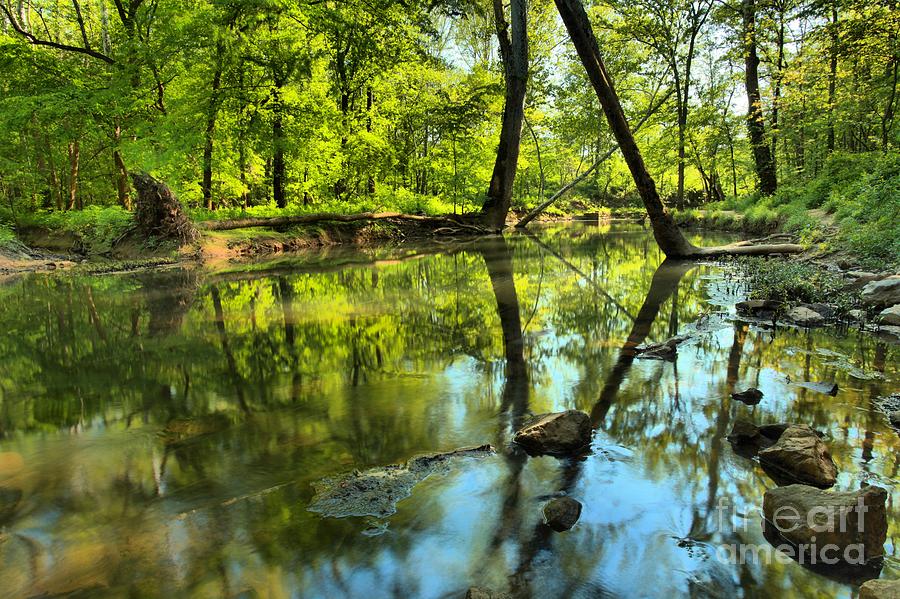 Spring Mill Reflections Photograph by Adam Jewell