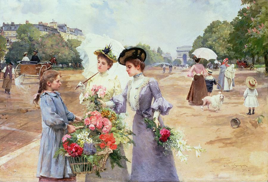 Spring Morning Painting by Louis de Schryver