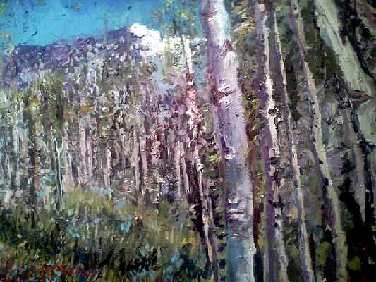 Spring Mountain Painting by Patricia Trudeau