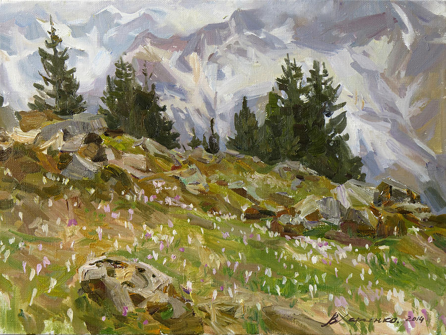 Spring On A Northern Slope Painting