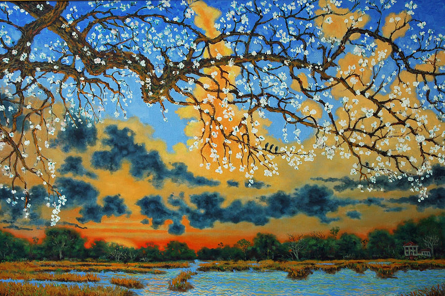 Spring on the Marsh Painting by Dwain Ray