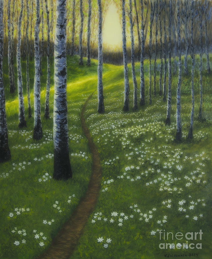 Nature Painting - Spring path by Veikko Suikkanen