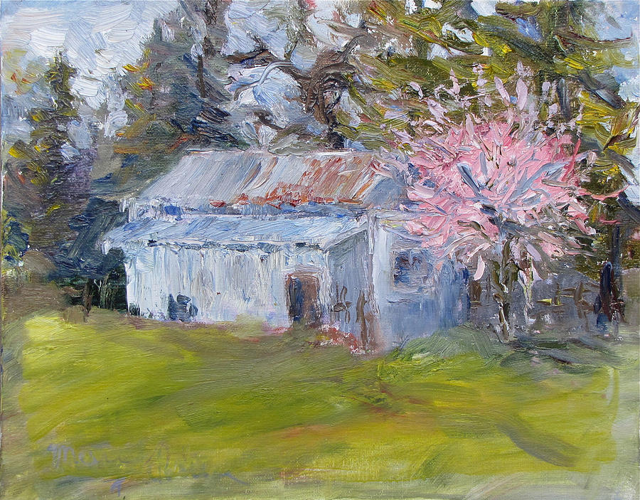 Tree Painting - Spring Pink by Marcy Silveira