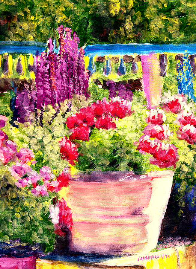 Spring Planter Painting by Melissa Herrin