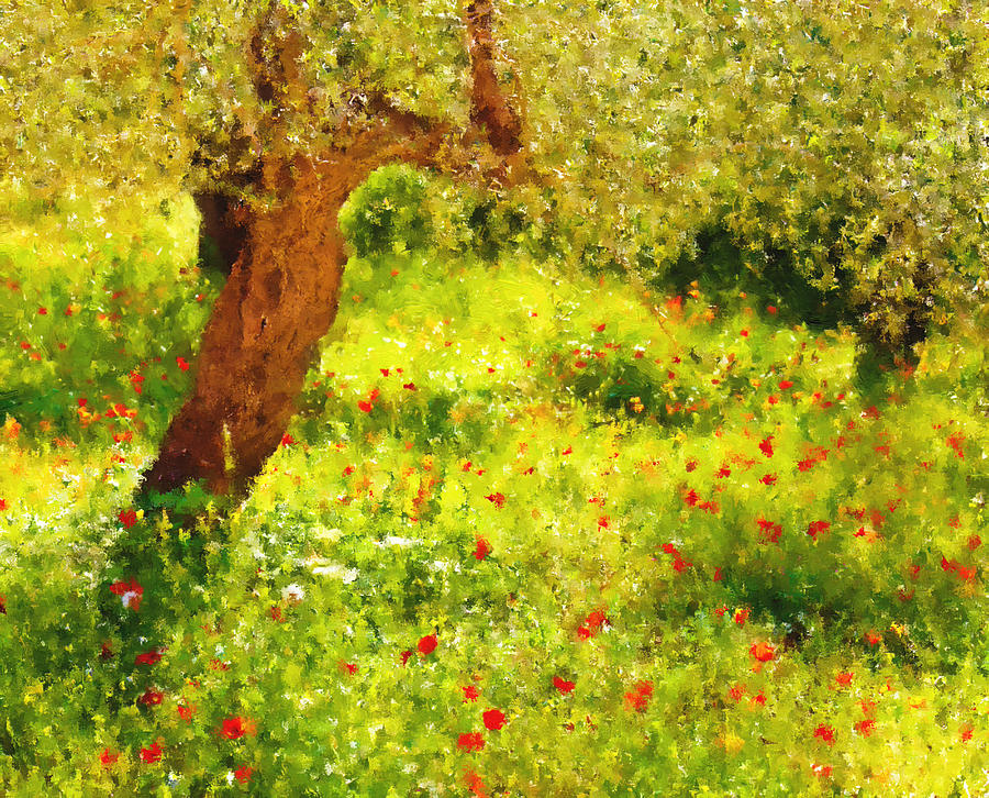 Impressionism Painting - Spring Poppies Impressionism by Georgiana Romanovna