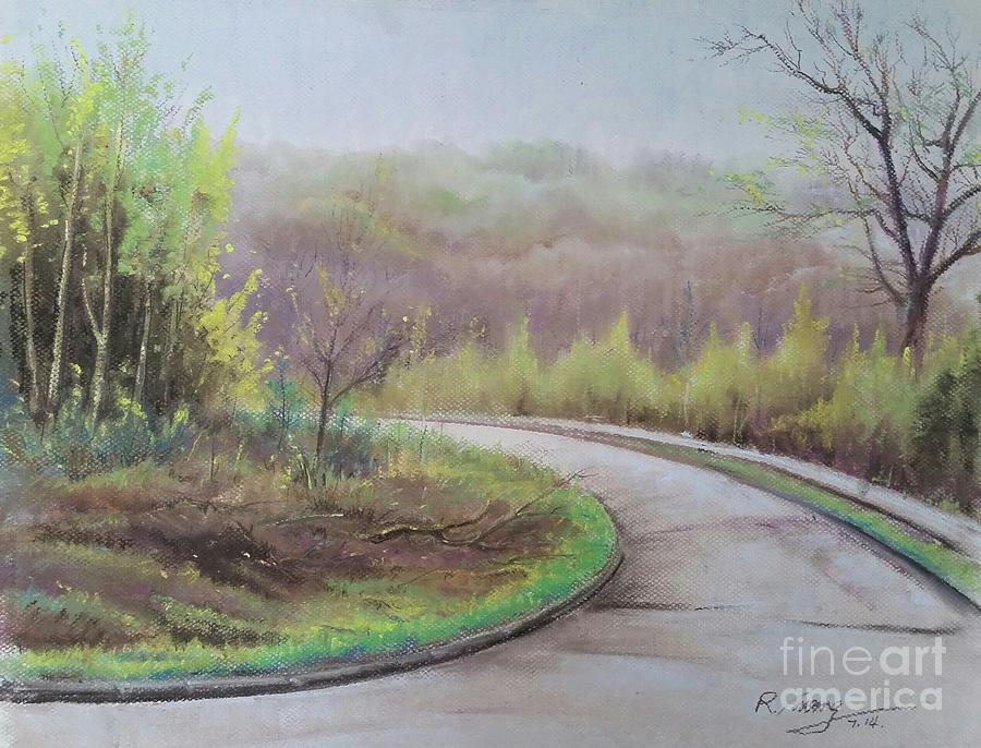 Spring Road Painting by Rose Wang