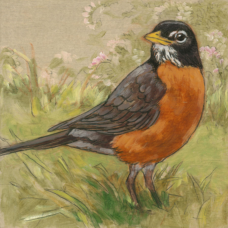 Robin Painting - Spring Robin 1 by Tracie Thompson