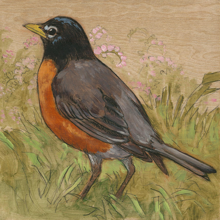 Robin Painting - Spring Robin 2 by Tracie Thompson