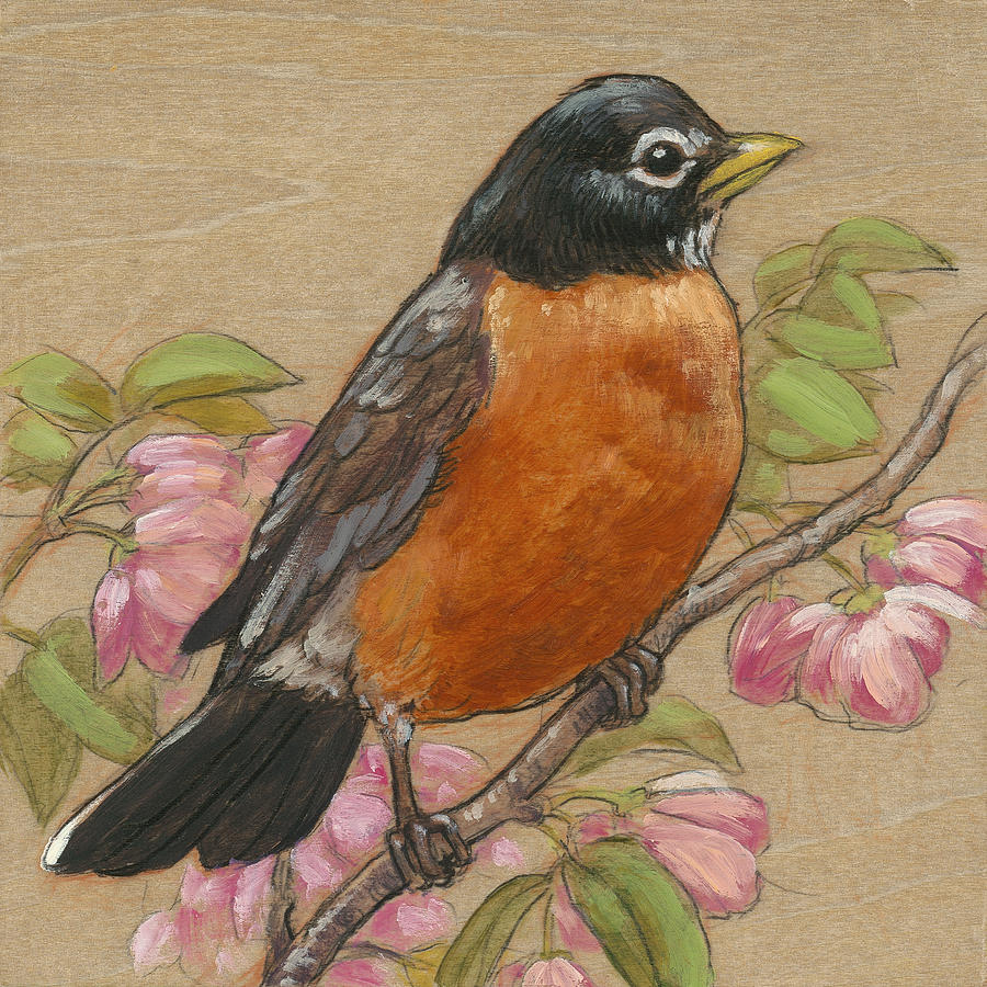 Robin Painting - Spring Robin 3 by Tracie Thompson