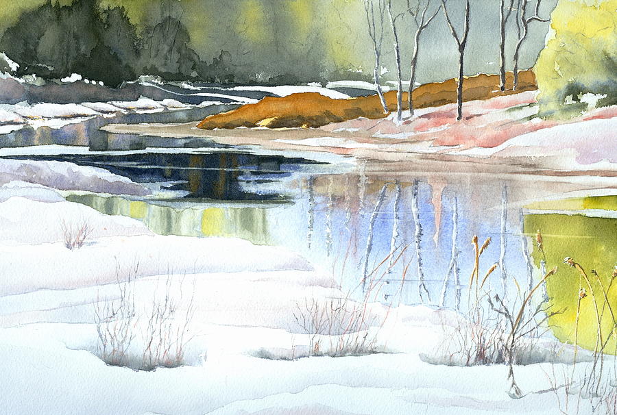 Spring Run-off at Willow Creek Painting by Jo Appleby