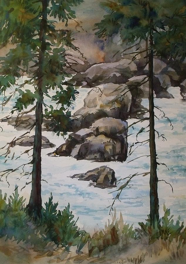 River Painting - Spring Runoff 2 by Lynne Haines