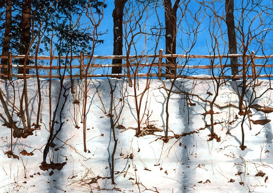 Spring Snow Painting by Barbara Jewell