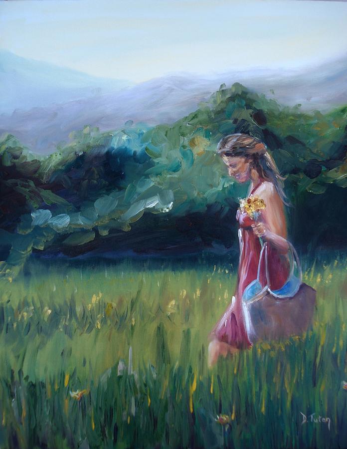 Spring Stroll Painting by Donna Tuten