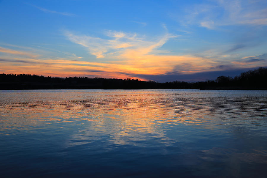 Sunset Photograph - Spring Sunset on the Huron by Rachel Cohen