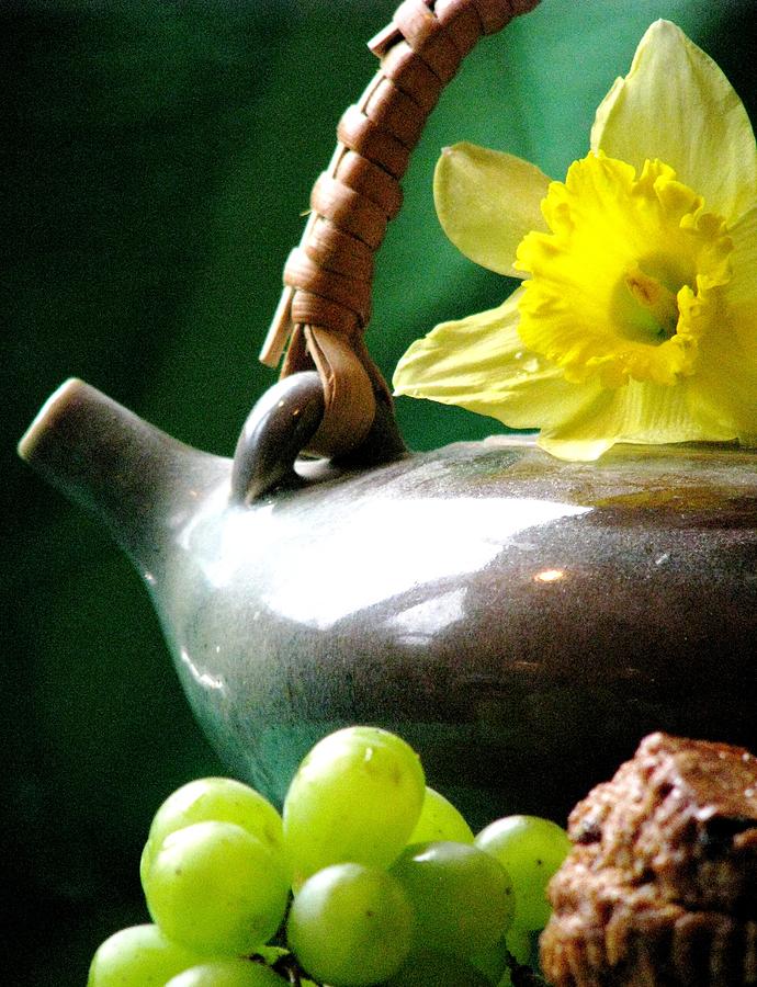 Teapot Photograph - Spring Tea by Angela Davies