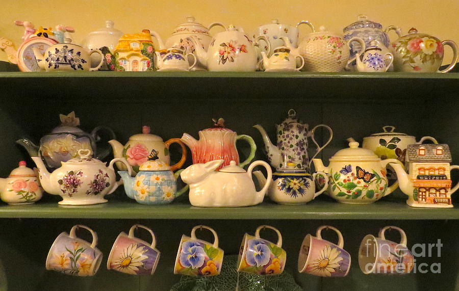 Spring Teapots  Photograph by Nancy Patterson